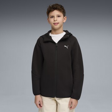 PUMA Zip-Up Hoodie in Black: front