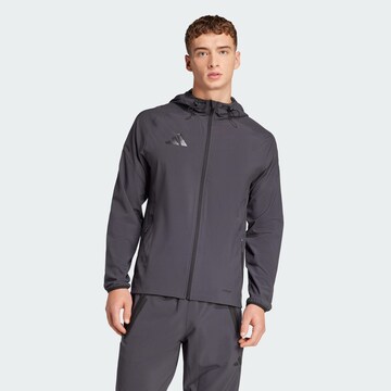 ADIDAS PERFORMANCE Športna jakna 'Tiro 25 Pro Vis' | siva barva: sprednja stran