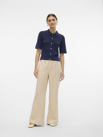 VERO MODA Wide Leg Hose 'CARMEN' in Beige