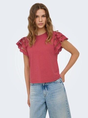 ONLY Тениска 'ONLMACY' в червено