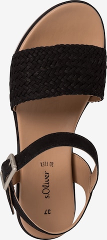 s.Oliver Strap Sandals in Black