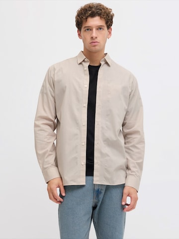 JJ Rebel Regular fit Πουκάμισο 'JREBGAVIN' σε καφέ: μπροστά