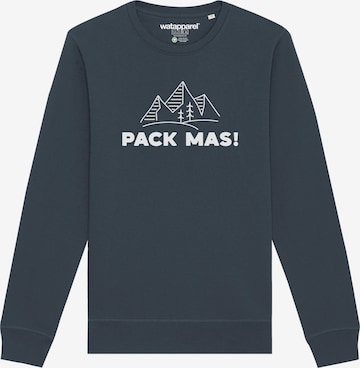 Felpa ' Pack mas! ' di Watapparel in grigio: frontale