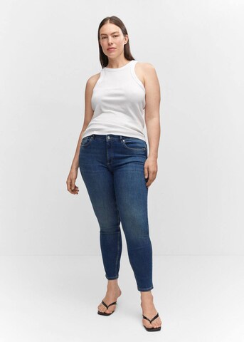 MANGO Skinny Jeans in Blauw