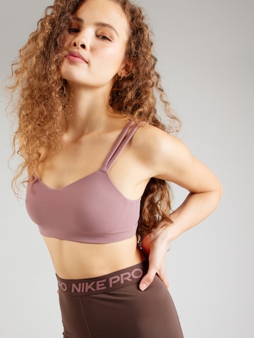 NIKE Bustier Športni nederček 'ALATE TRACE' | vijolična barva: sprednja stran