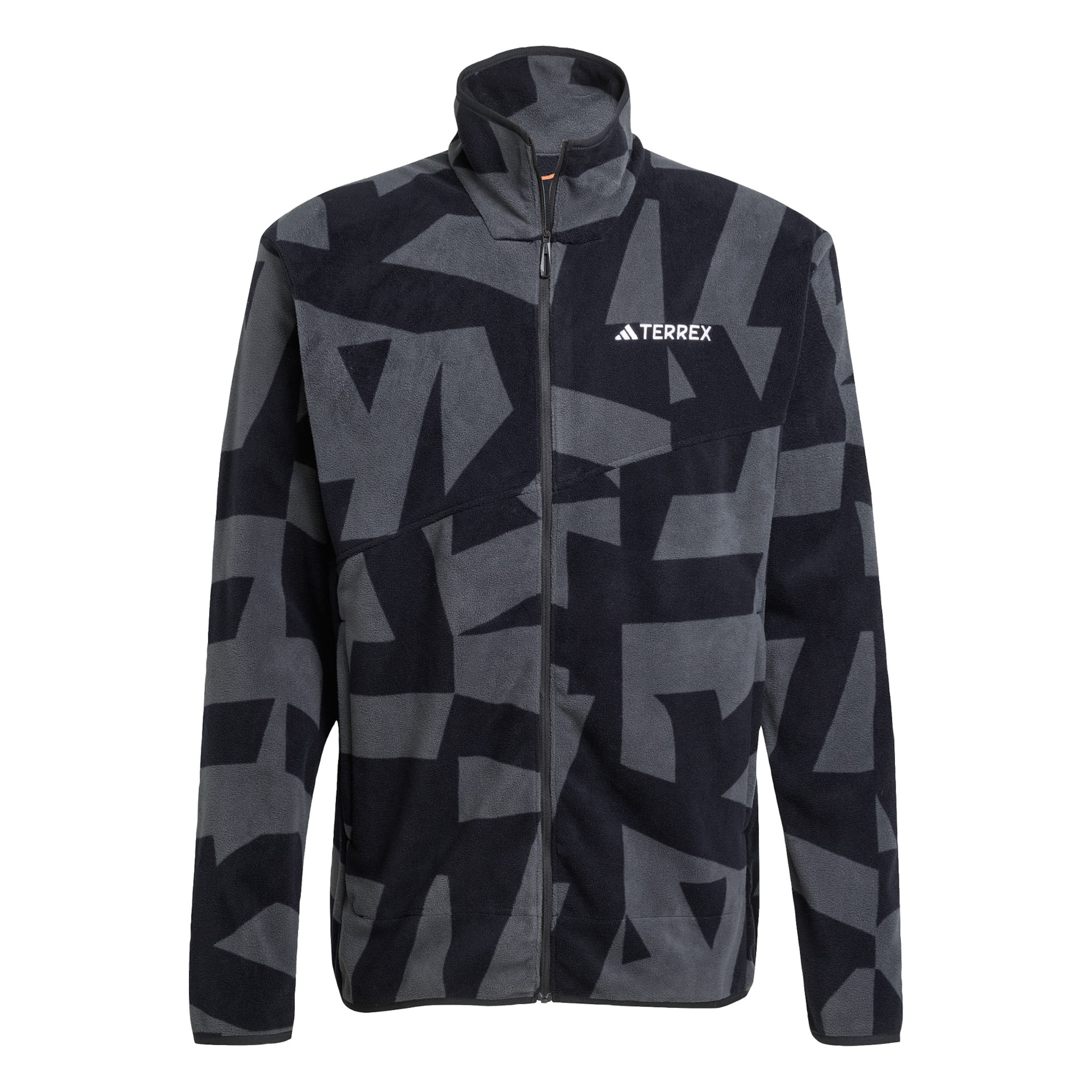 ADIDAS TERREX - Chaqueta polar funcional 'Multi Printed Full-Zip Fleece' en negro: frente