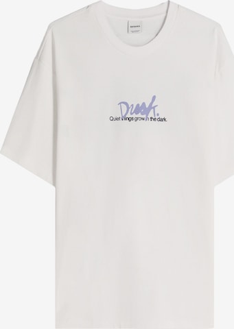 BershkaMajica - bijela boja: prednji dio