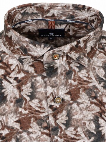 State of Art Regular Fit Hemd‌‌‌‌‌‌‌‌‌ in Braun