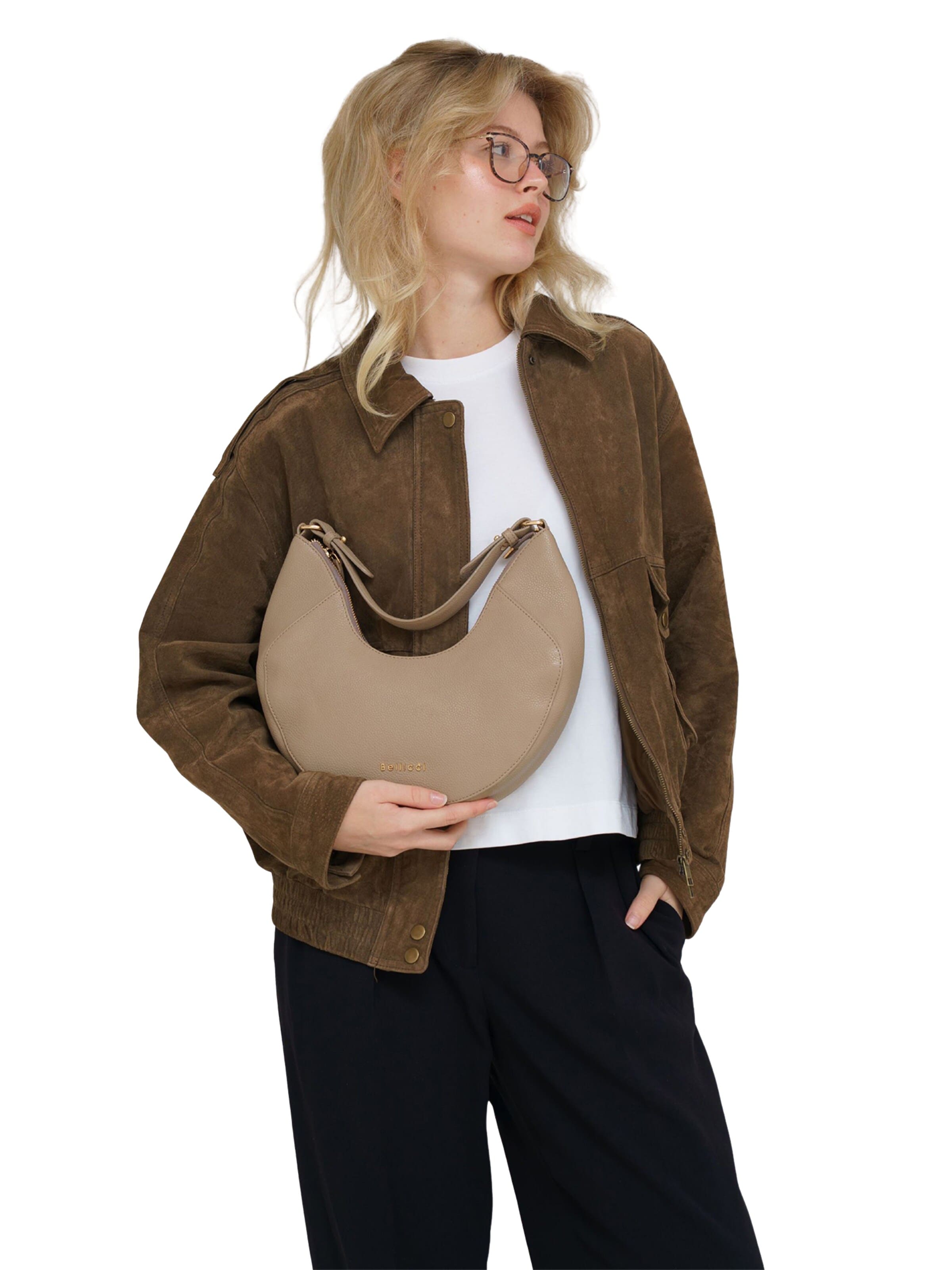 Bellicci Shoulder Bag 'Cardonna' in Beige