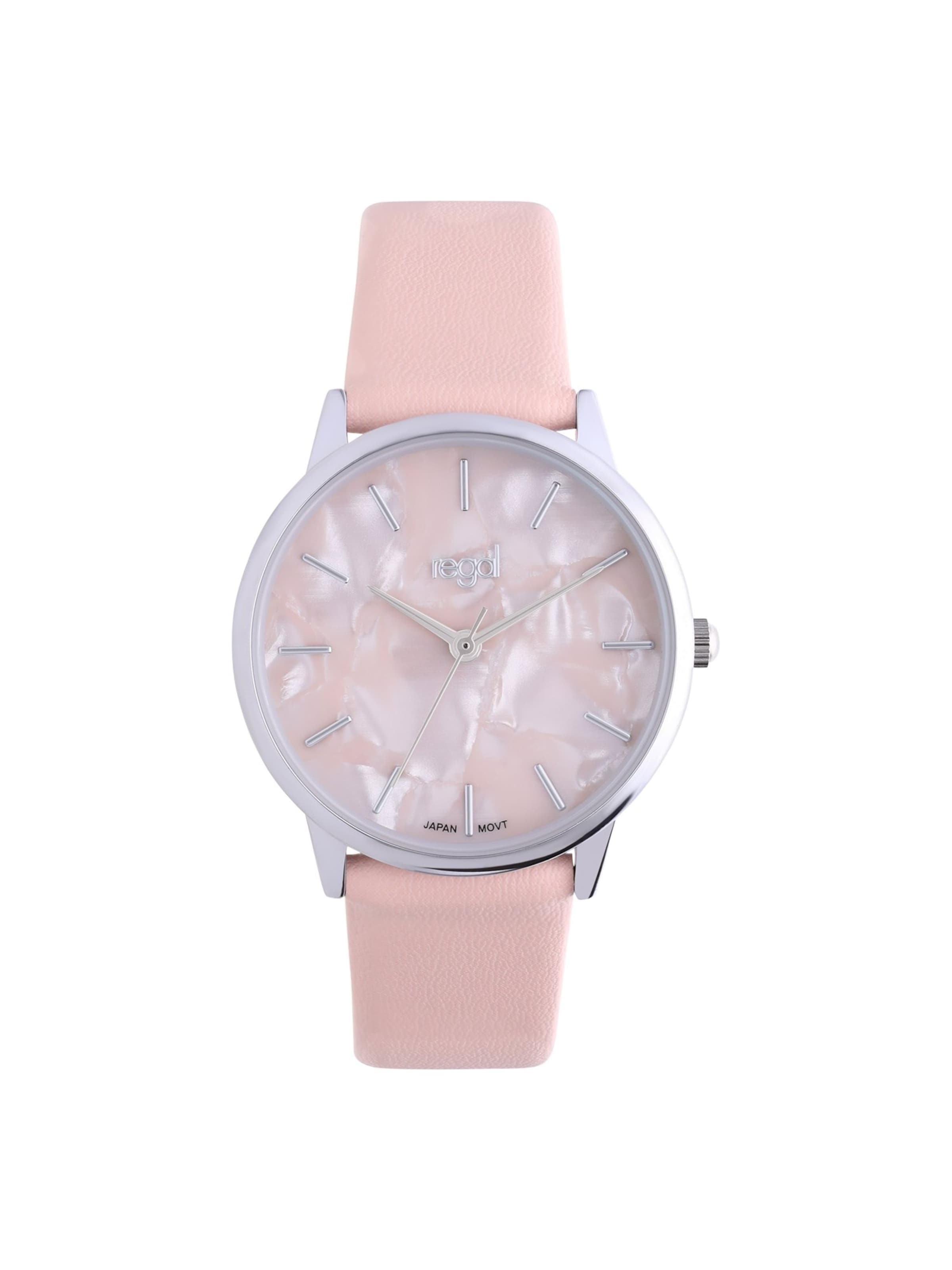 Lucardi Analoog horloge 'Klassisch' in Roze: voorkant