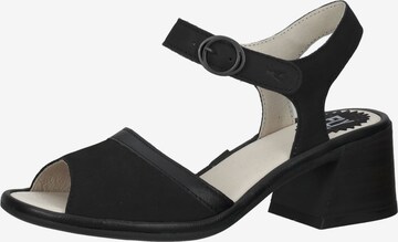 FLY LONDON Strap Sandals in Black: front