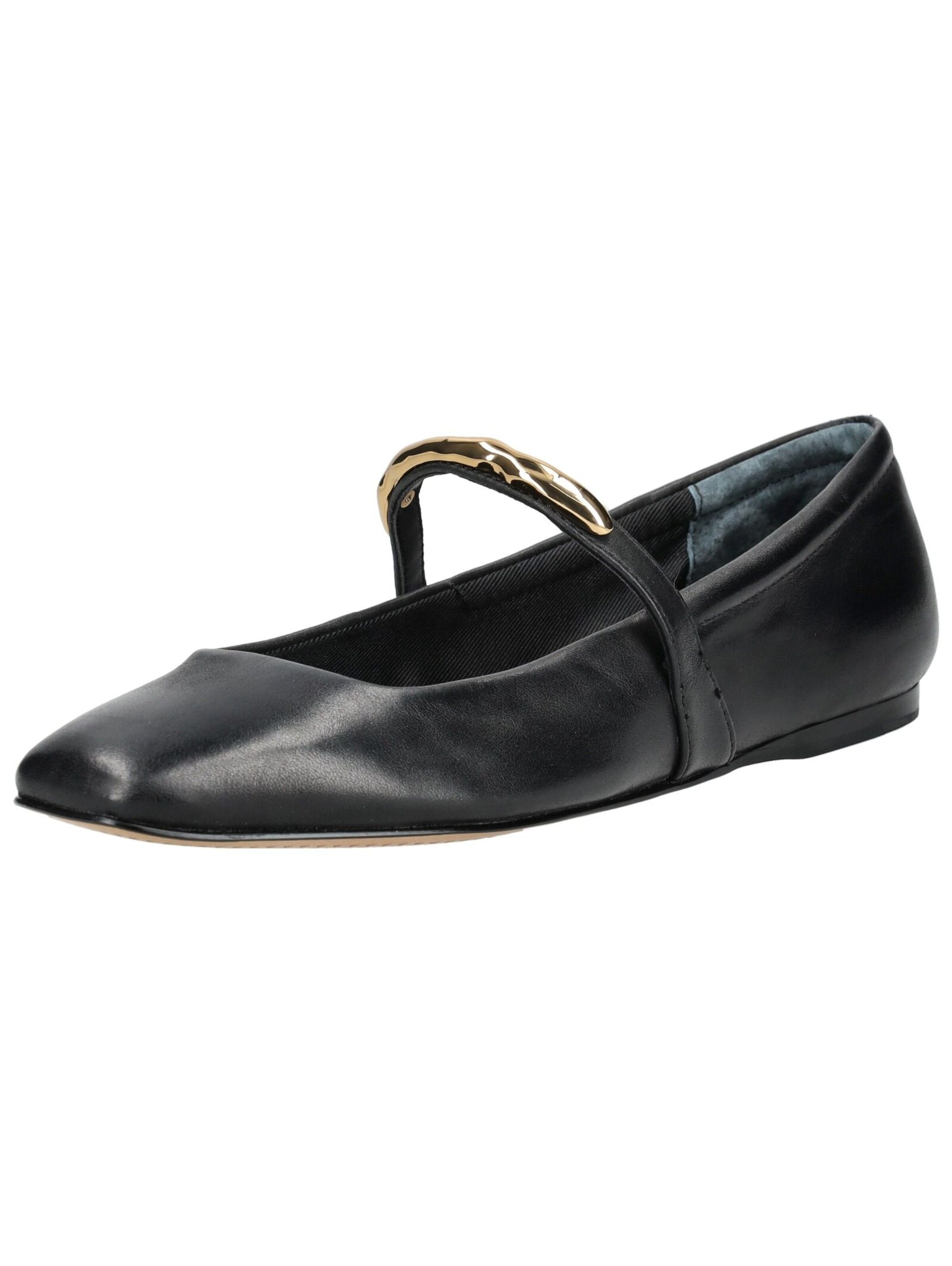 Dolce Vita Strap ballerina in Black: front