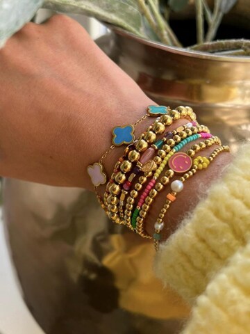Cala Rose - Pulseira 'HAPPY CLOVER' em ouro
