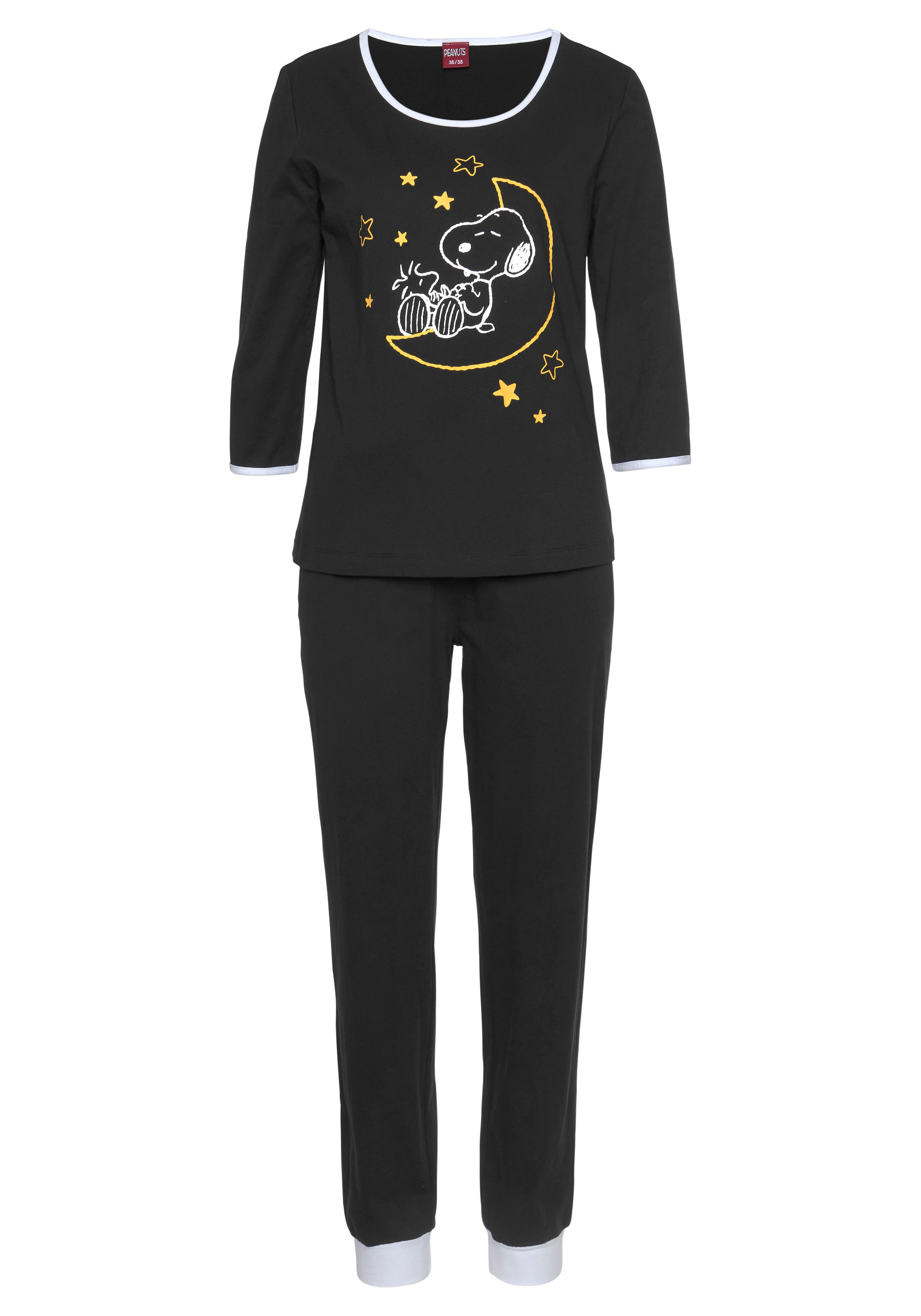 PEANUTS Pajama in Black: front