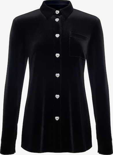 Serena Silueta Pusero 'Velvet Shirt' koossa M/regular värissä musta, Tuotenäkymä