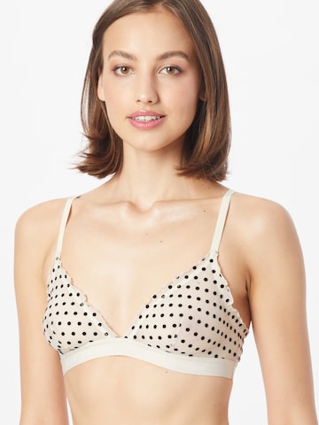 Triangle Soutien-gorge 'DOBBY' River Island en beige : devant