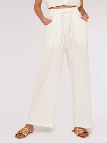 Apricot Wide leg Pants in Beige: front
