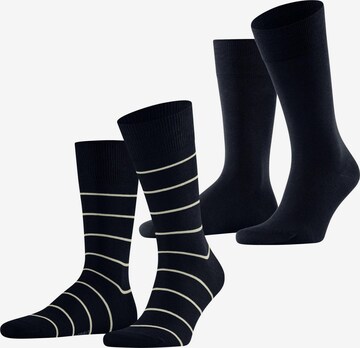 ESPRIT Socks 'Modern Stripe 2-Pack' in Blue: front
