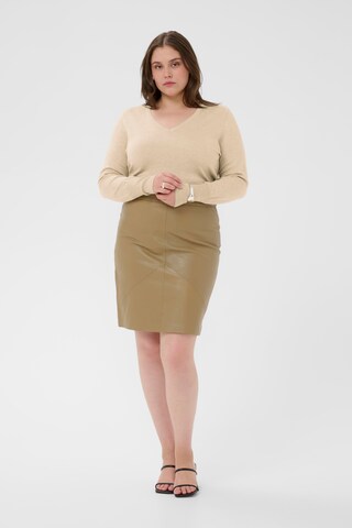 KAFFE CURVE Sweater 'KClizzy' in Beige