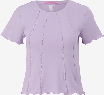 T-shirt QS en violet : devant