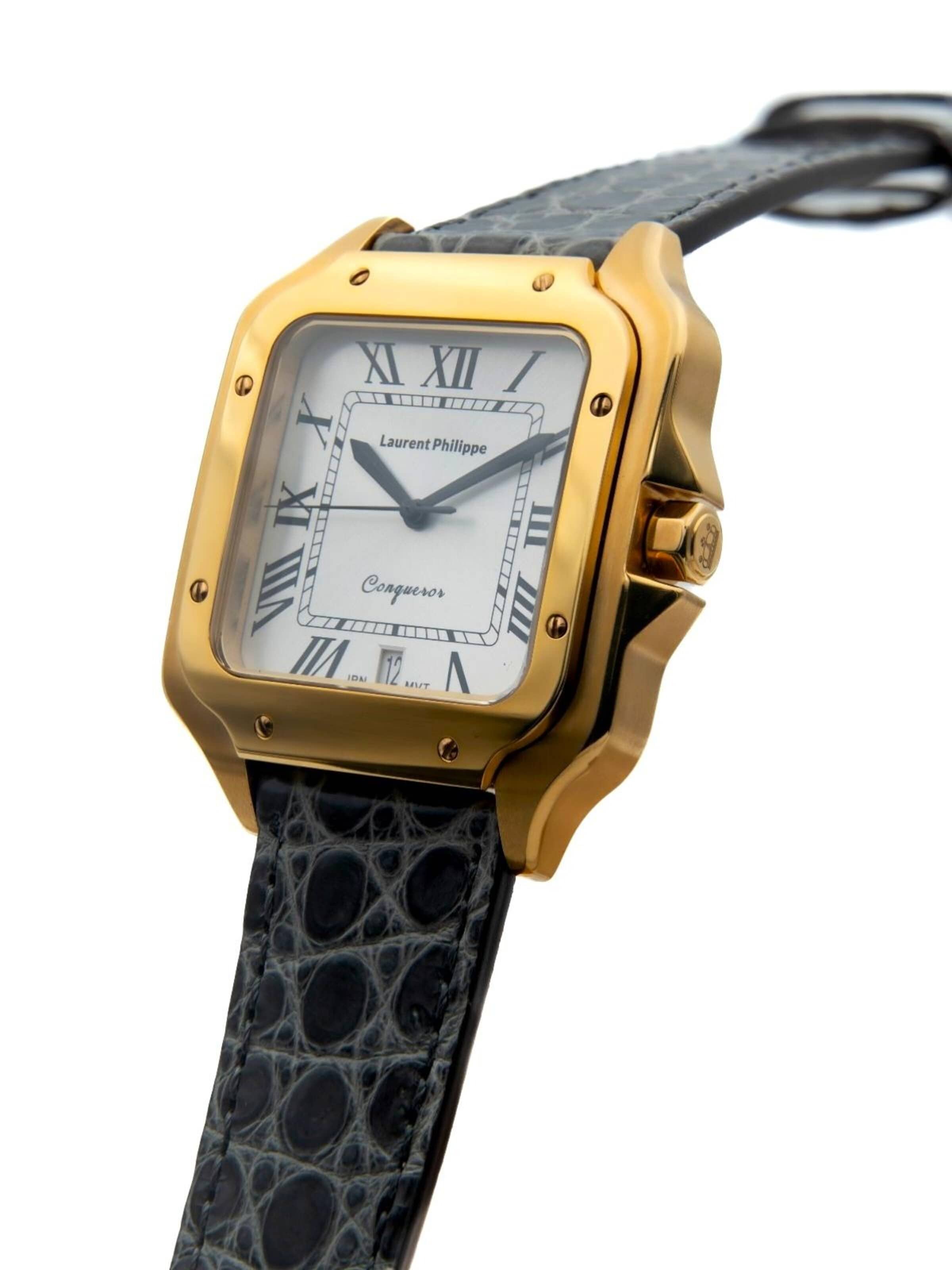 Orologio analogico 'Conqueror The Golden Empress – Platinum Veins' di Laurent Philippe in oro
