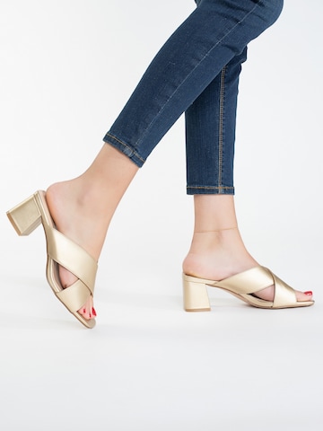 Celena - Zapatos abiertos 'Carah' en oro