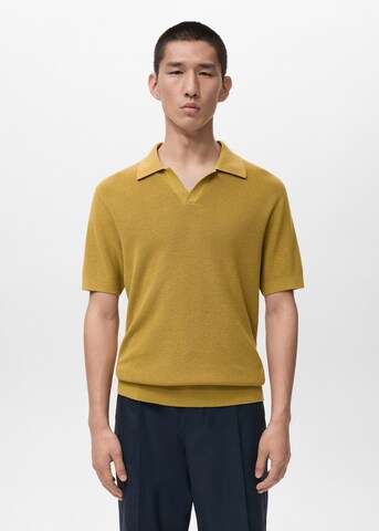 MANGO MAN Shirt 'Lino' in Yellow: front