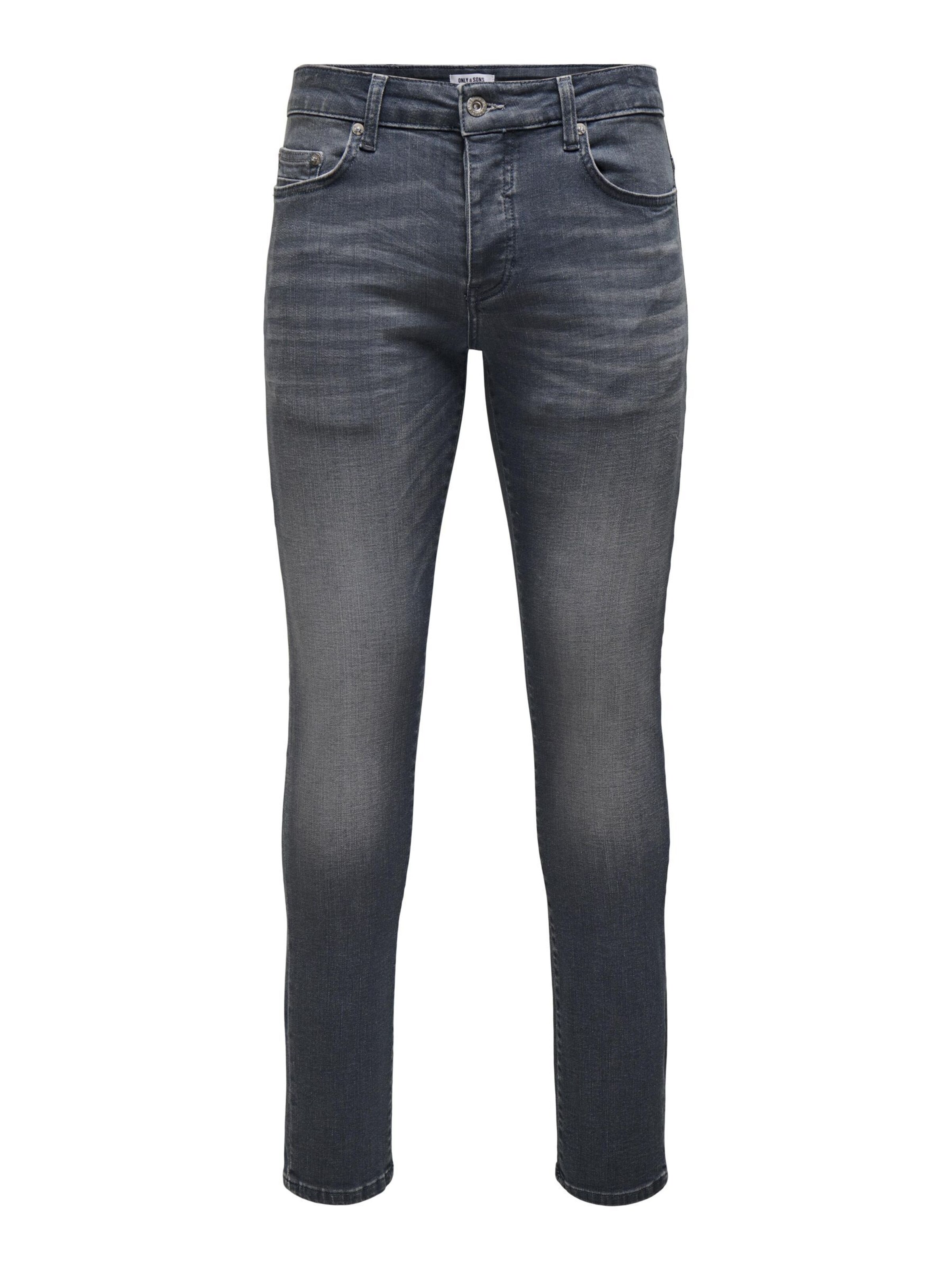 Only & Sons Regular Jeans in Grey: front