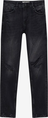 Slimfit Jeans de la Pull&Bear pe negru: față
