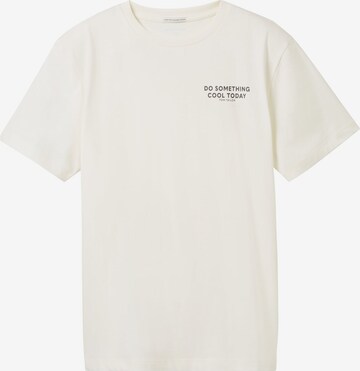 T-Shirt TOM TAILOR en blanc : devant