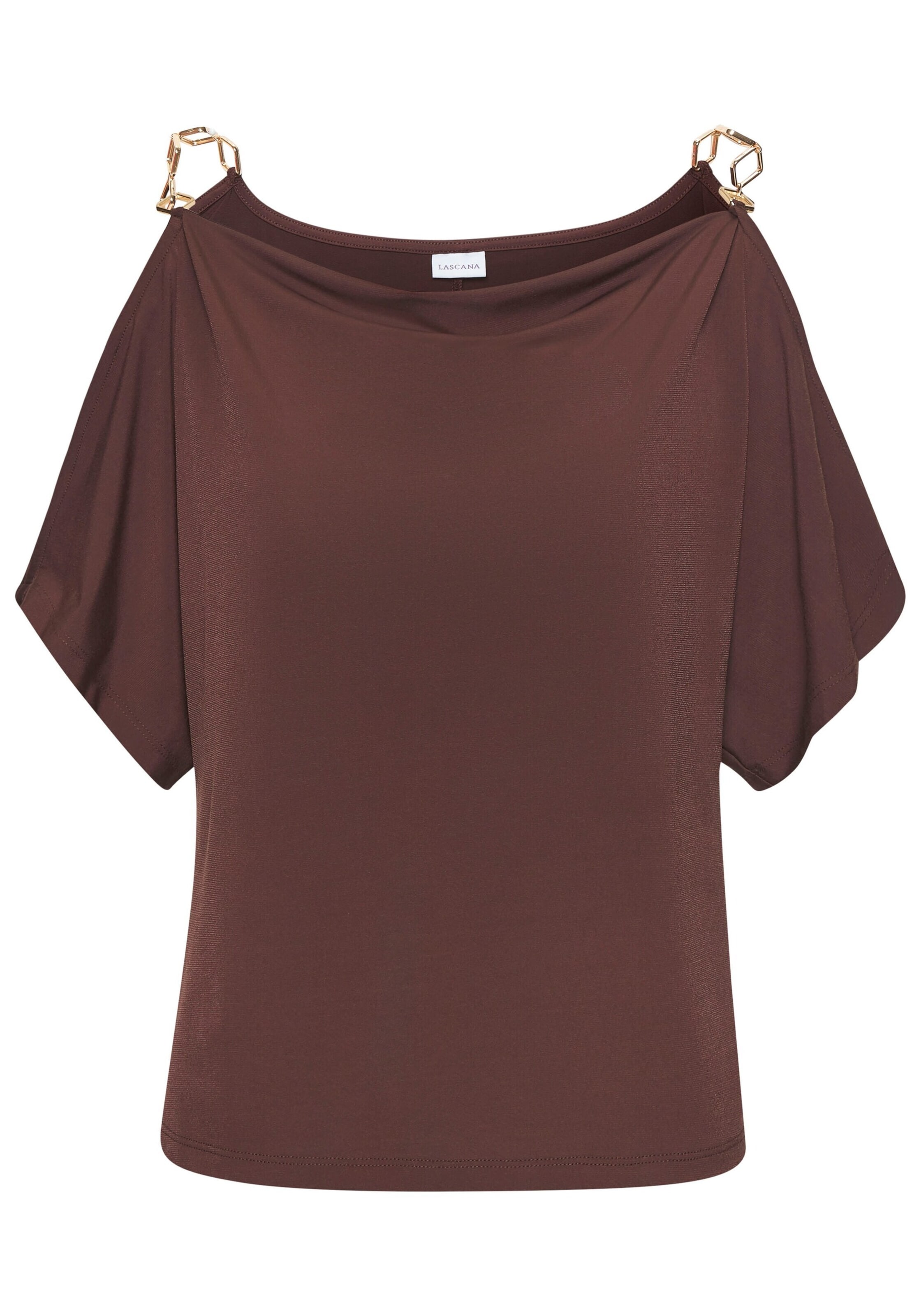 LASCANA Shirt in Brown: front