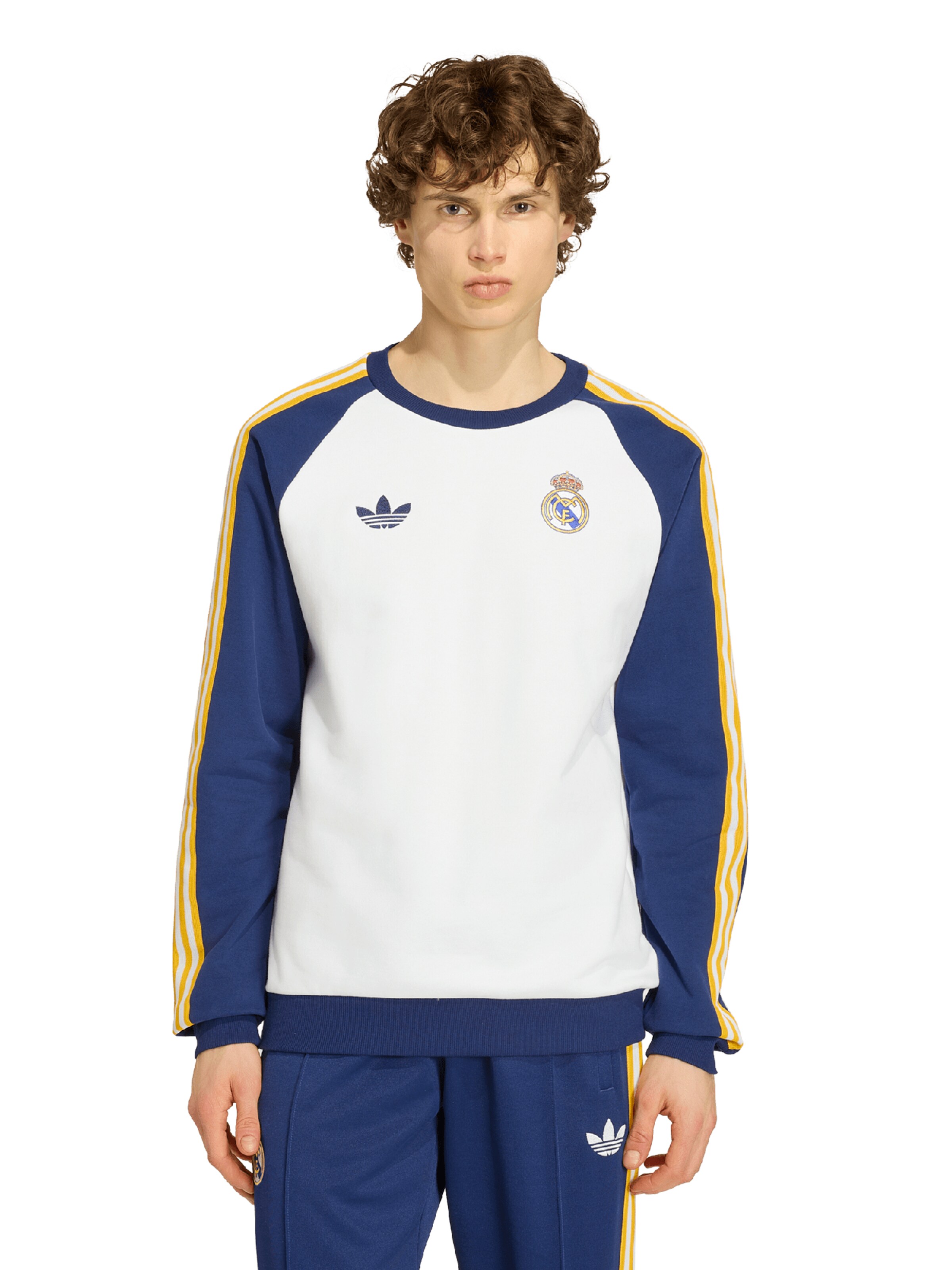 balta ADIDAS PERFORMANCE Sportinio tipo megztinis 'REAL': priekis