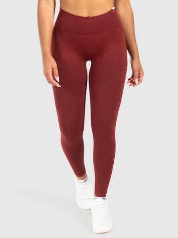Smilodox Slimfit Leggings 'Yune' in Rood: voorkant