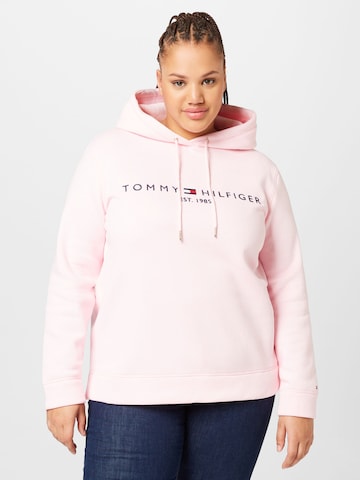 Felpa di Tommy Hilfiger Curve in rosa: frontale