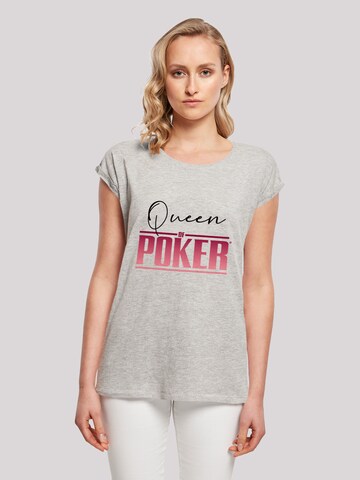 F4NT4STIC Shirt 'Queen of Poker' in Grey: front