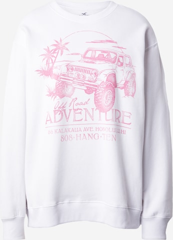 Sweat-shirt HOLLISTER en blanc : devant