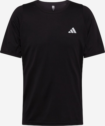 ADIDAS PERFORMANCE - Camiseta funcional 'Run Icons' en negro: frente