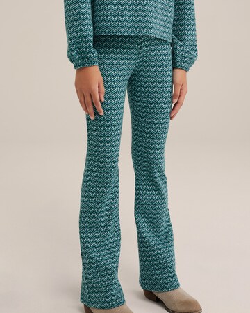 WE Fashion Flared Leggings in Grün: Vorderseite