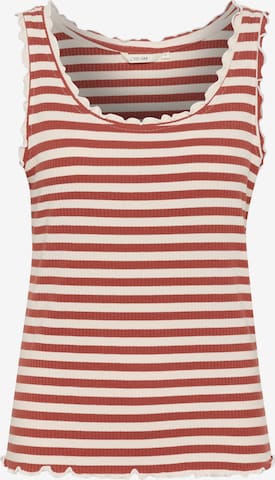 raudona Cream Palaidinė be rankovių 'Ribba': priekis