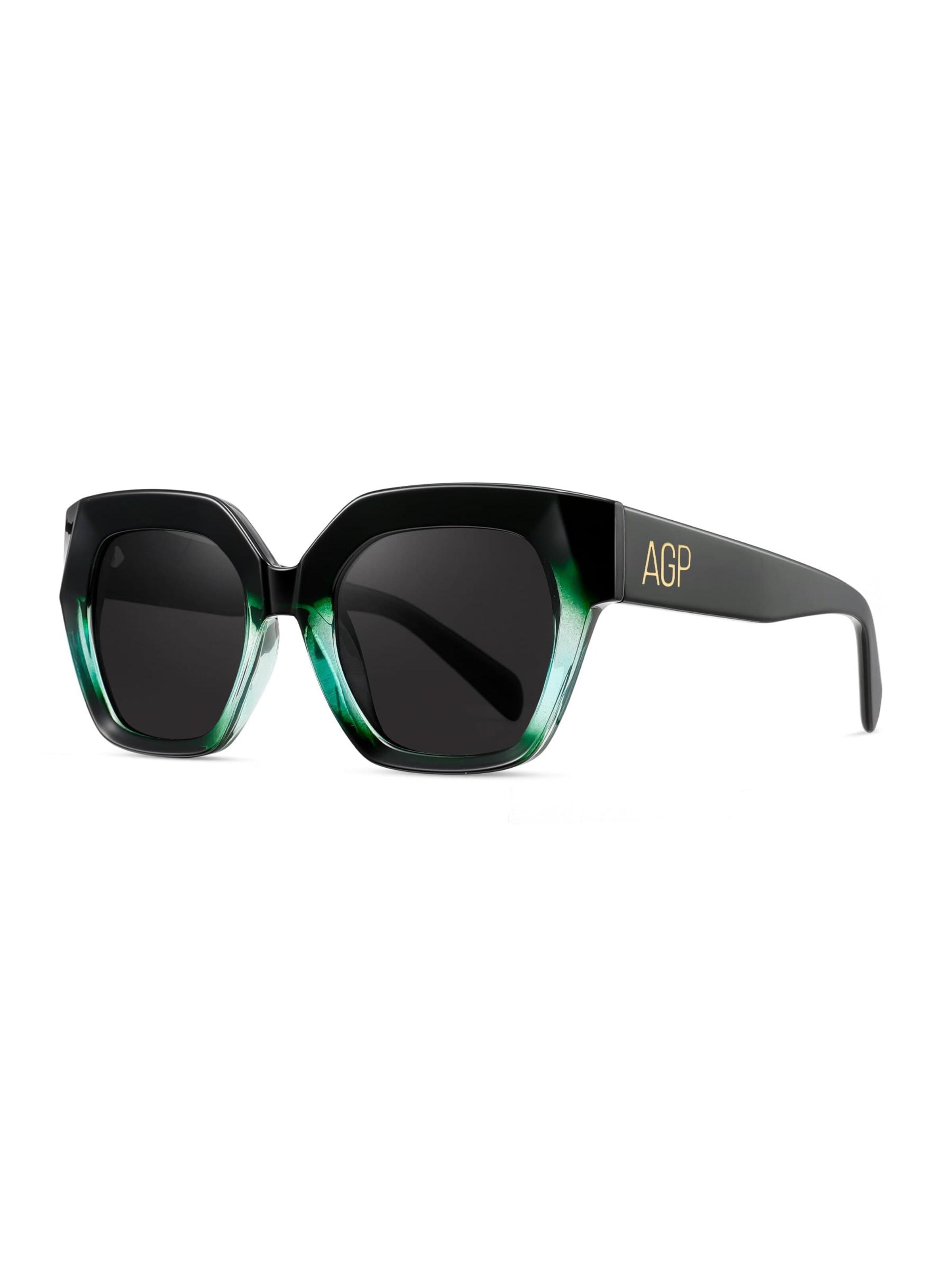AVANT-GARDE PARIS Sonnenbrille 'Cat Eye Aglaia' in Grün: Vorderseite