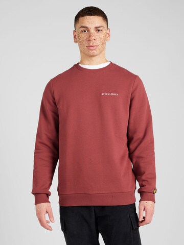 Sweat-shirt Lyle & Scott en rouge : devant