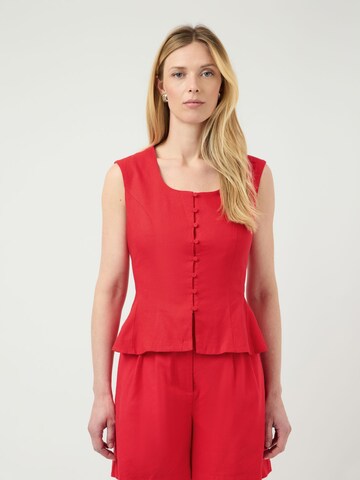 YAS - Blusa en rojo: frente