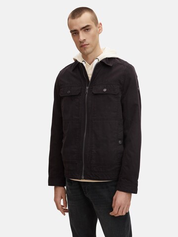 TOM TAILOR Between-Season Jacket in Black: front