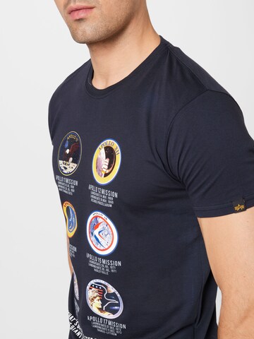ALPHA INDUSTRIES - Camisa 'Apollo Mission' em azul