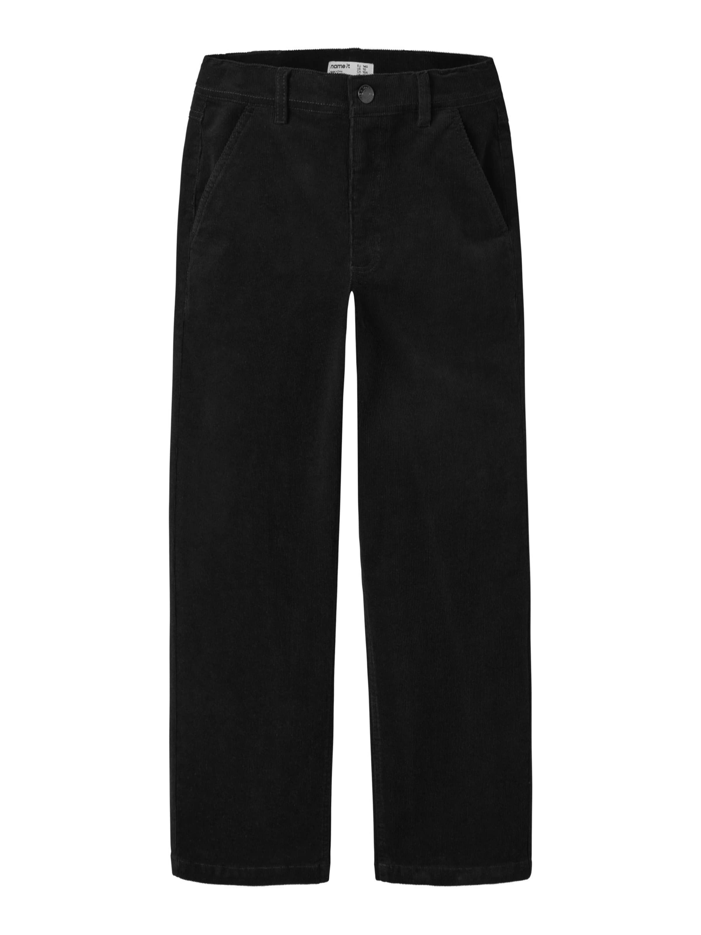 NAME IT - regular Pantalón en negro: frente