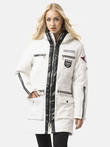 CIPO & BAXX Winterjas 'WM144' in Wit: voorkant