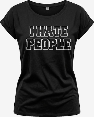 MAKAYA Shirt 'I hate People' in Black: front