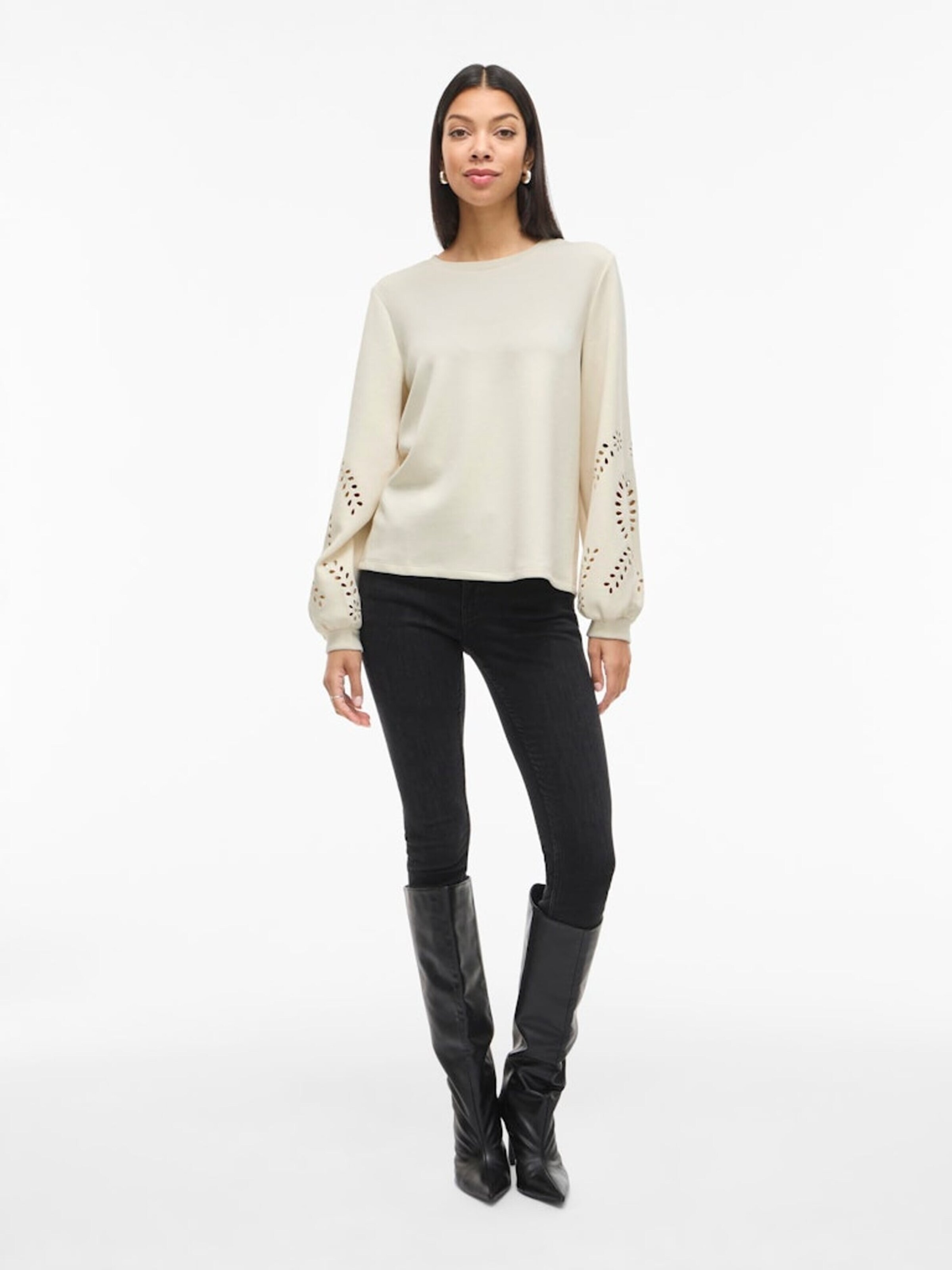 VILA Sweatshirt 'Sandy' in Beige
