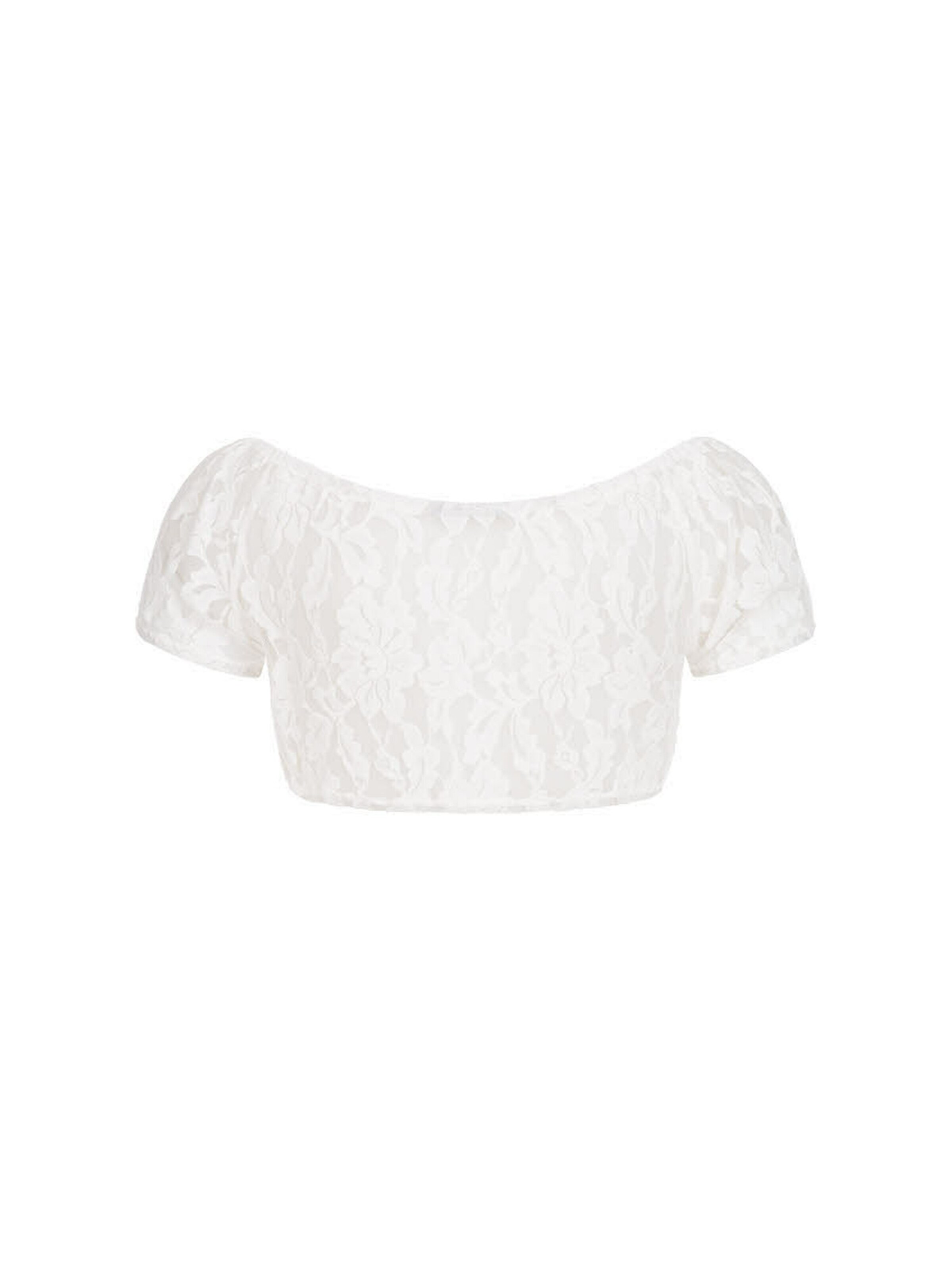 Trachtenhof Nübler Traditional Blouse 'Dirndlbluse Carmen Maria' in White
