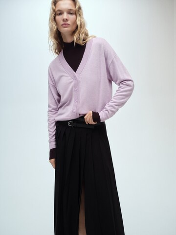MANGO Strickjacke 'LUCCA' in Lila